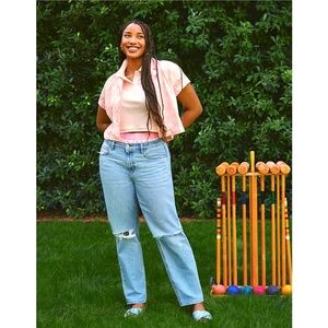 AE 90s Low Rise Straight Jean Size 12 short